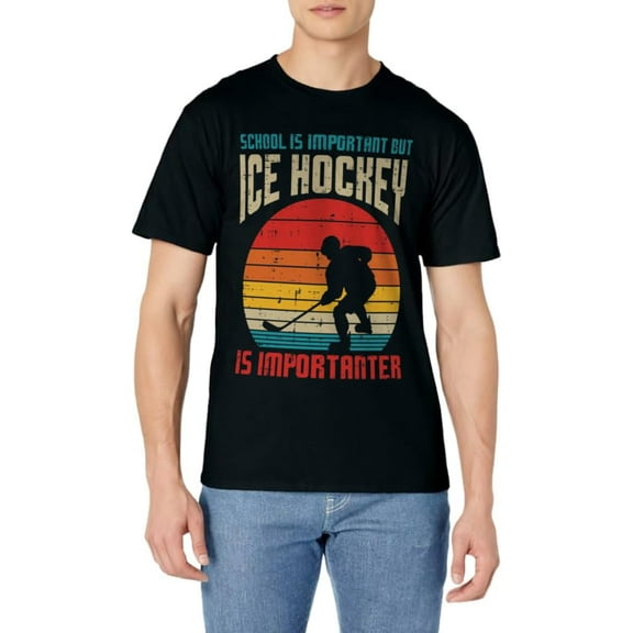School Important Ice Hockey Importanter Funny Boys Girls T-Shirt
