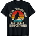 thumbnail image 1 of School Is Important But Hockey Is Importanter Funny Gist T-Shirt, 1 of 4
