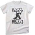 thumbnail image 1 of School Is Important Hockey Is Importanter T-shirt, Unisex Men's Shirt Ice Hockey Parent Sports Canada, Heather Ash, Medium, 1 of 6