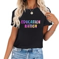 thumbnail image 1 of School Is Out Back to School Gifts Cute Women's Graphic Print Top, Short Sleeve Summer Shirt, 1 of 5
