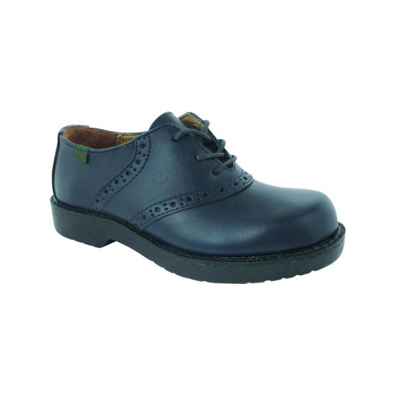School Issue Girls Navy Lace Up Saddle Oxford Wide Width Shoes 11W Kids