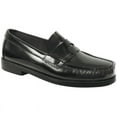 thumbnail image 1 of School Issue Simon Black Leather Penny Loafers for Little and Big Boys Size 7W, 1 of 4