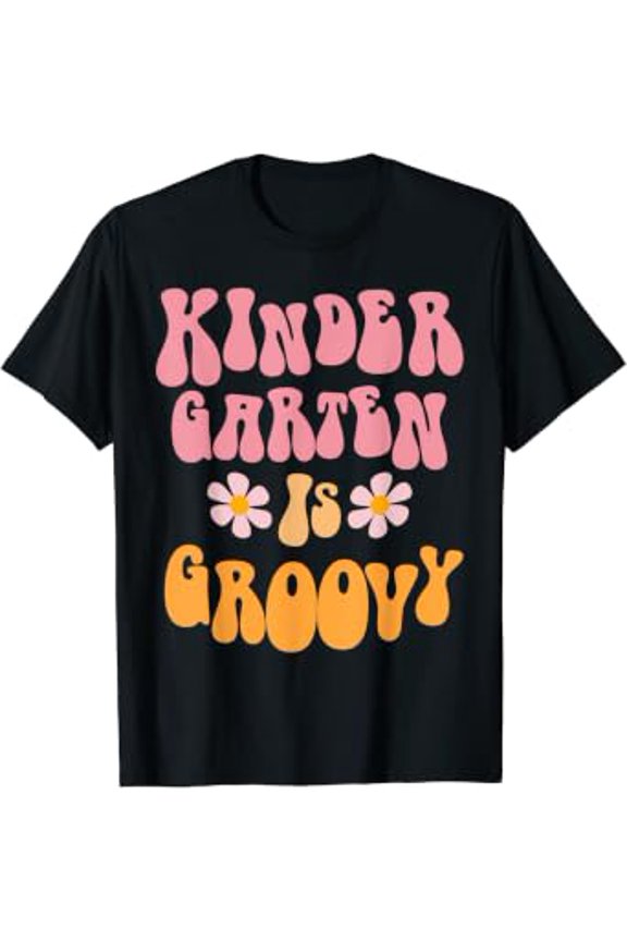 School Kindergarten Hello Teacher Retro Groovy T-Shirt, Size S-5XL