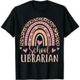 thumbnail image 1 of School Librarian Rainbow Leopard Print Funny Librarian T-Shirt, 1 of 4