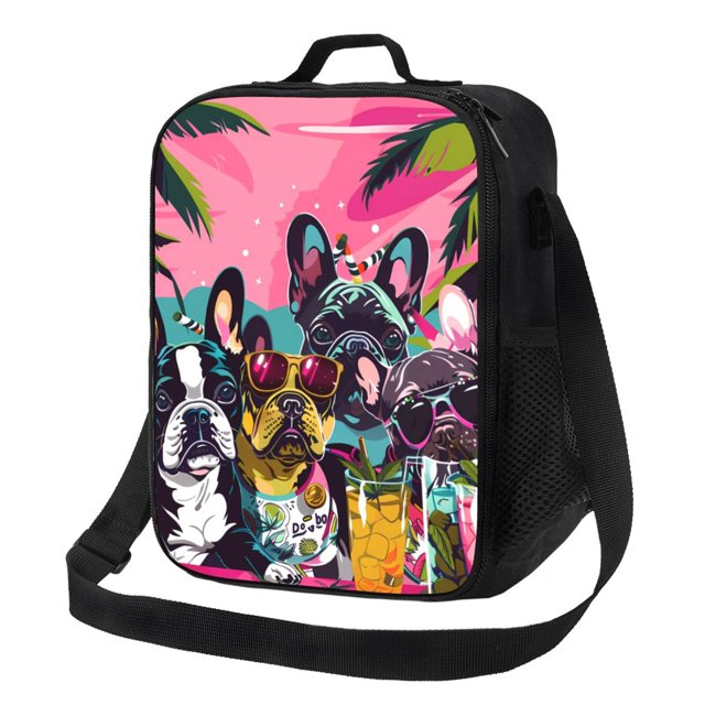 School Lunch Box for Boys Girls, French Bulldog Cool No.116 Reusable