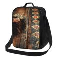 thumbnail image 1 of School Lunch Box for Boys Girls, Vintage Poker Chips Reusable Insulated Lunch Bag with Adjustable Shoulder Strap for Office Work School Hiking Picnic 10.5x8x4.5 in, 1 of 8