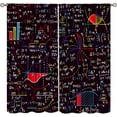 thumbnail image 1 of School Math Formula Curtains,Students Return to Campus Geometric Pattern,Math Equation Formula Colorful Printing Blackout Curtains for Classroom Dormitory Kids Boys Bedroom 27.5x63in,2 Panel Set, 1 of 6