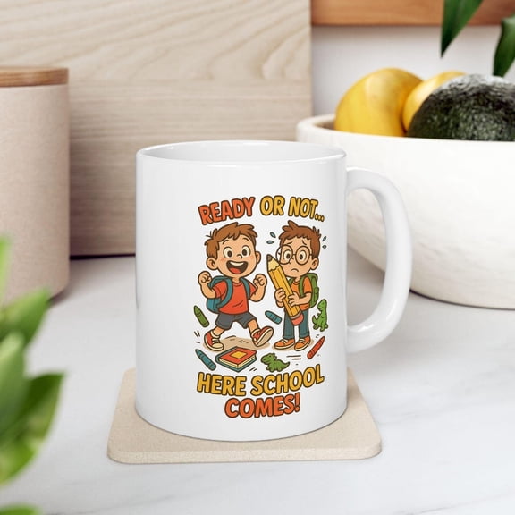 School Mug, Teacher Gift, Student Cup, Classroom Coffee Mug, Back to School Gift, Educational Mug