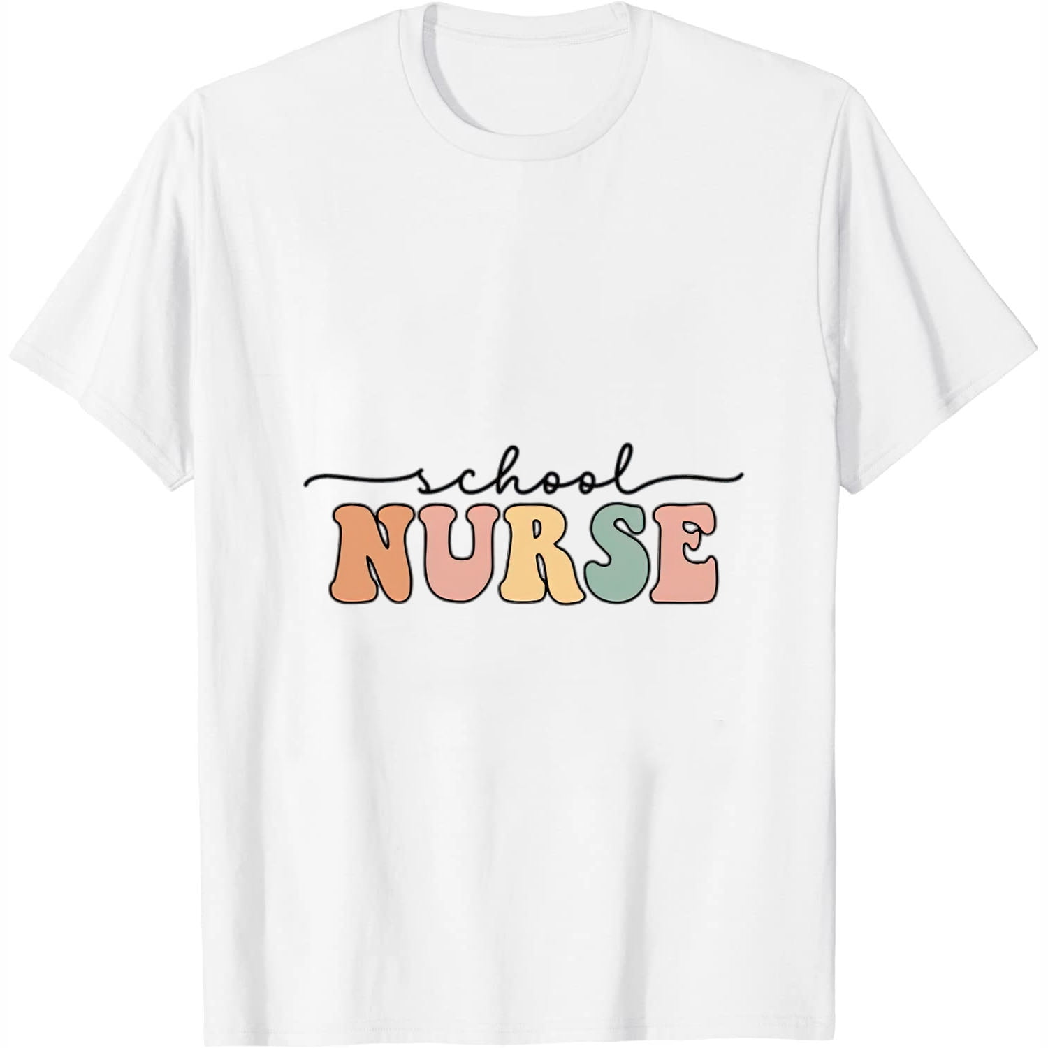 School Nurse Appreciation Nursing Groovy For Women Men Short Sleeve T ...