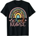 thumbnail image 1 of School Nurse Boho Rainbow Leopard Nurse Week 2024 T-Shirt, 1 of 4