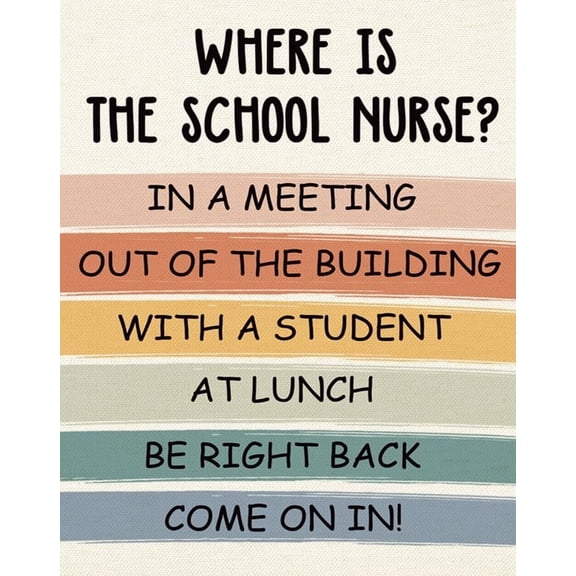School Nurse Canvas Wall Decor Art, Nurses Thank You Gift, Nurses Office poster Home Living Room Bedroom Office Decor - Where is the School Nurse? poster