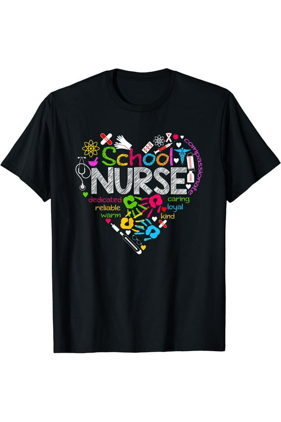 School Nurse Cute Graphic Tee Back To School Nurse Week 2022 T-Shirt Black 2X-Large