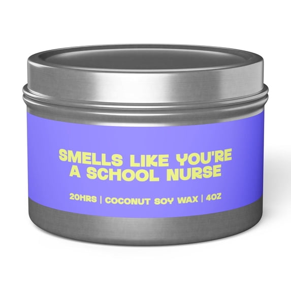 School Nurse Graduation Tin Candle Gifts Funny Home Office Decor