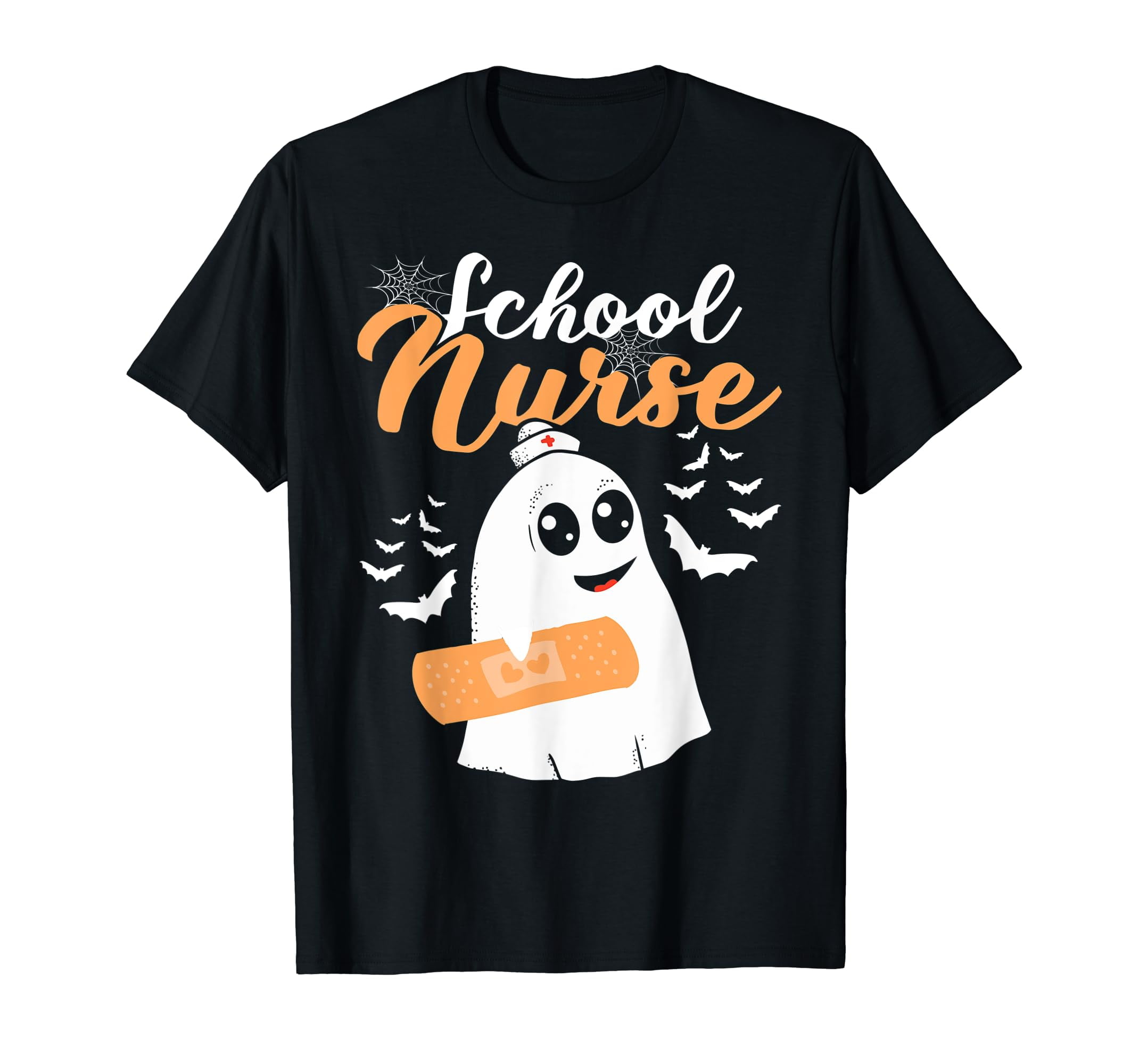 School Nurse Halloween And Scary Ghost Registered Nurses TShirt