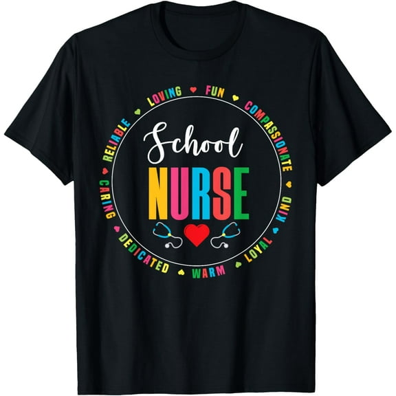 School Nurse Job Nurses Nursing School T-Shirt men and women can wear,black,white,creative gift