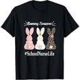 thumbnail image 1 of School Nurse Life Bunny Season Leopard Skin Happy Easter Day T-Shirt men and women can wear, black, white, gifts, 1 of 4
