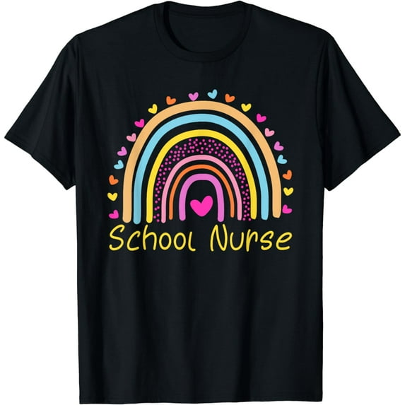 School Nurse Rainbow T-Shirt