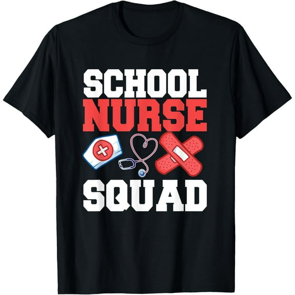 School Nurse Squad Student Nursing Healthcare Practitioner T-Shirt men and women can wear,black,white,creative gift