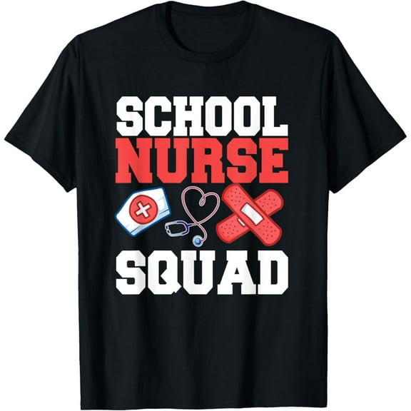 School Nurse Squad Student Nursing Healthcare Practitioner T-Shirt men and women can wear,black,white,creative gift