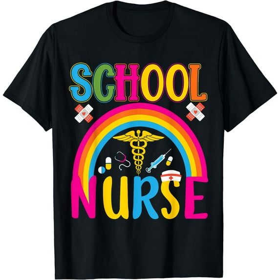School Nurse T-Shirt Black Small