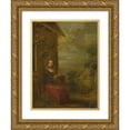thumbnail image 1 of School Of Jean Baptiste Charpentier 15x18 Gold Ornate Wood Frame and Double Matted Museum Art Print Titled - The Young Farm Girl, 1 of 4