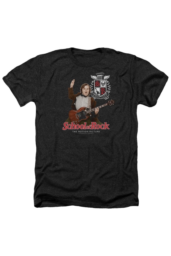 Sportswear PAR114-HA-5 School of Rock The Teacher is in Adult Regular Fit Heather Short Sleeve T-Shirt, Charcoal - 2X