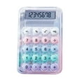 thumbnail image 1 of School Opening Season Sale! Jubipavy Cute Transparent Calculator Students 8 Digit Standard Function Desktop Electronic Calculator, 1 of 8