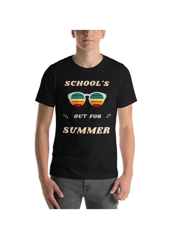 School Out for Summer Hello Casual Crew Neck T Shirt for Men and Women