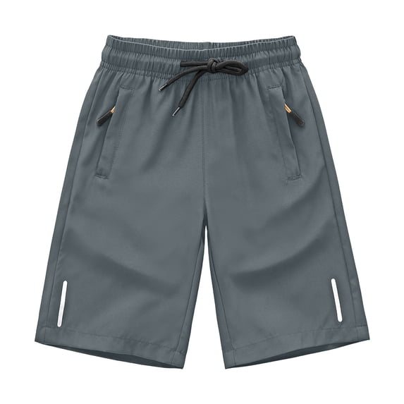 School Outfits Boys Youth Cargo Shorts Quick Dry Athletic Shorts with Zipper Pockets for Outdoor Camping Hiking