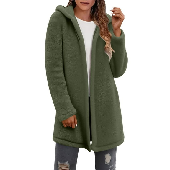 School Outfits for Teachers Womens Lightweight Fall Jackets Women Warm Soft Fleece Jacket Casual Comfy Jacket Fuzzy Hooded Cardigan Outerwear Tops Fashionable Coats for Women My Items My Order