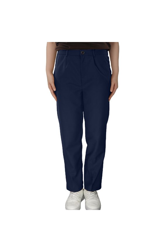 School Pants for Boys Pull On Chino Pants with Pockets Straight Pants Navy Blue Pants for Boys Back To School Clothes for Boys Kids Preppy Clothes 11-12 Years