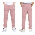 thumbnail image 1 of School Pants for Boys Pull On Chino Pants with Pockets Straight Pants Pink School Pants for Boys Boys Back To School Clothes Kid Preppy Clothes 7-8 Years, 1 of 6