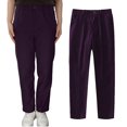thumbnail image 1 of School Pants for Boys Straight Pants with Pockets Pull On Chino Pants Elastic Waist Pants Purple Pants for Boys Back To School Outfits Kids Boys Clothes 9-10 Years, 1 of 5