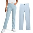 thumbnail image 1 of School Pants for Girls Skinny Fit Kids Dress Pants with Pockets Straight Pants Light Blue Pants for Girls Uniform Back to School Clothes for Teen Girls Kid Girls Pants Size 9-10 Years, 1 of 5