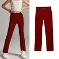 thumbnail image 1 of School Pants for Girls Skinny Pants Kids Dress Pants with Pockets Straight Pants Red Uniform Pants Back To School Clothes Teen Cute Clothes for Girls 13-14 Years Girls Clothes, 1 of 4