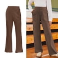 thumbnail image 1 of School Pants for Girls Pants Stretch Pants with Pockets Straight Pants Brown Pants Back to School Clothes for Girls Girls Pants Size 13-14 Years, 1 of 9