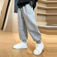 thumbnail image 1 of School Pants Straight Leg Fit Casual Pants for Boys Relaxed Fit for Boys Summer Clothes for Teens (Grey,11-12 Years), 1 of 6