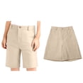 thumbnail image 1 of School Pants for Boys Stretch Flat Front Performance Short Khaki Uniform Pants for Girls Back To School Outfits 7-8 Years, 1 of 9
