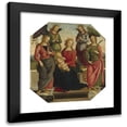 thumbnail image 1 of School of Perugino 12x13 Black Modern Framed Museum Art Print Titled - Madonna and Child with Two Angels, Saint Rose and Saint Catherine of Alexandria (Early 16th Century), 1 of 5