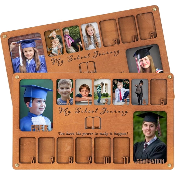 School Picture Frame Pre-k to 12,School Years Picture Frame Prek-12 for Graduation Gifts&Party Decor,Wooden Photo Frame Pre-k-12&Collage Frame,Graduation Picture Frames,14 Photos