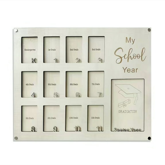 School Picture Frame Pre-k to 12,School Years Picture Frame Prek-12 for Graduation Gifts&Party Decor,Wooden School Photo Frame Pre-k-12&Collage Frame,Graduation Picture Frame,13 Photos