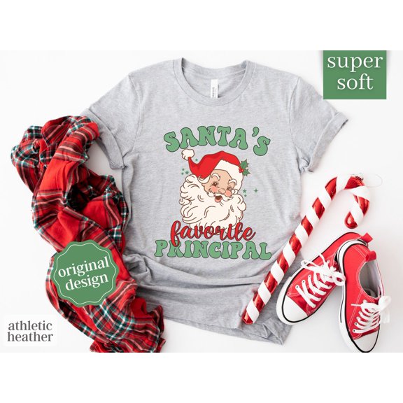 School Principal season Shirt, season Shirt for Principal, School Principal Tshirt, Santa's Favorite Principal Shirt All Size S-5Xl