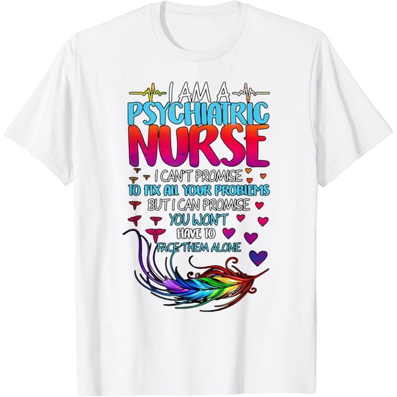 School Psych T-ShirtPsychiatric Nurse Week RN Mental Health Nursing100% pure cotton white short-sleeved T-shirts for men and women