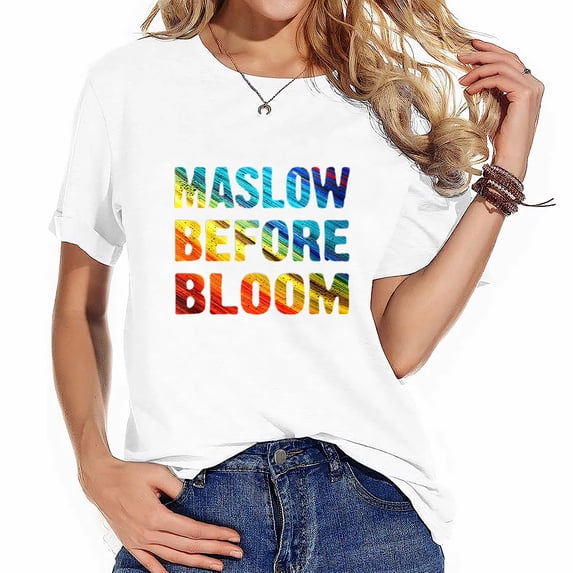 School Psychologist Back To School Maslow Before Blooms T-Shirt
