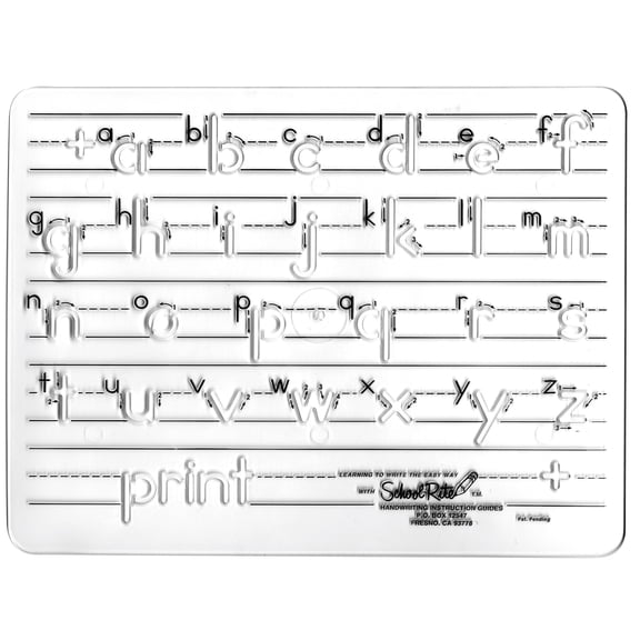 School Rite Handwriting Instruction Guide Template, Lowercase Manuscript