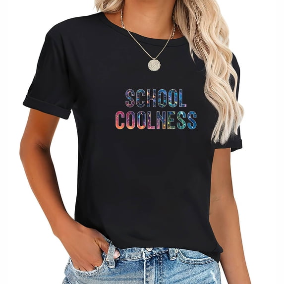 School Rocks Back to School Gifts Modern Women's Graphic Tee with Unique Prints and Comfortable Fabric