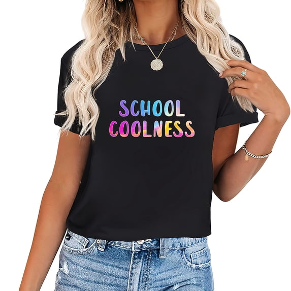 School Rocks Back to School Gifts Soft and Comfortable Women’s Short Sleeve Graphic Tee Shirt - Perfect for Summer