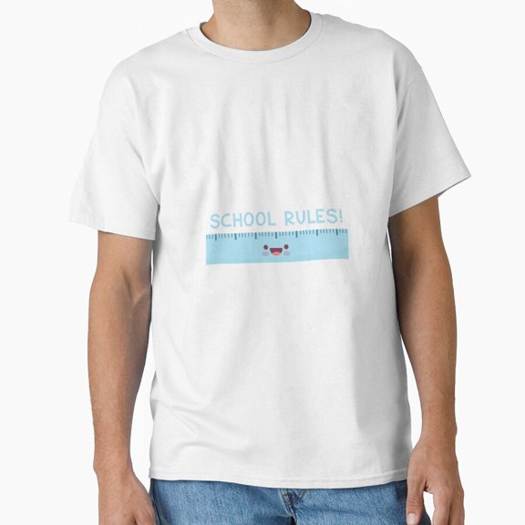 School Rules With Ruler T-Shirt