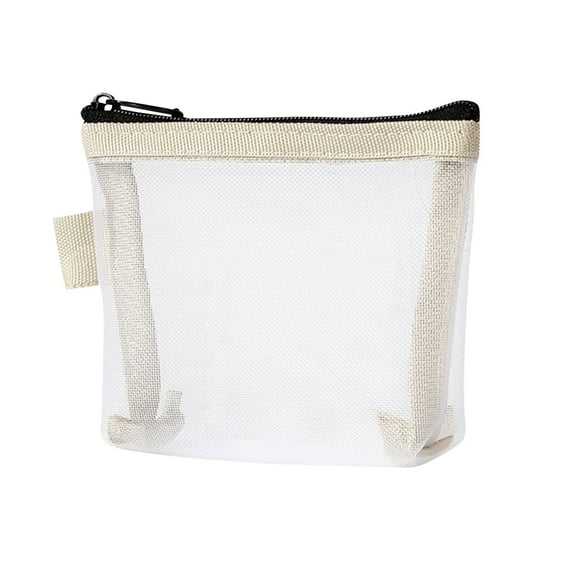 Tyidzon Mesh Zipper Pouch Bags, Makeup Bag Zipper Pouch Lipstick Travel Storage Pouch Assorted Colors Clear Makeup Bag