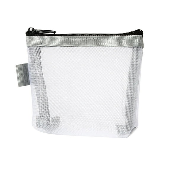 Tyidzon Mesh Zipper Pouch Bags, Makeup Bag Zipper Pouch Lipstick Travel Storage Pouch Assorted Colors Clear Makeup Bag